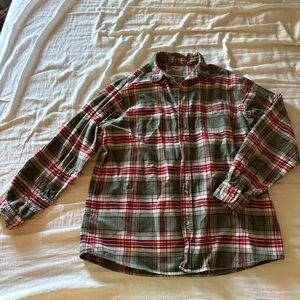RedHead Men's Green and Red Plaid Button Down Shirt